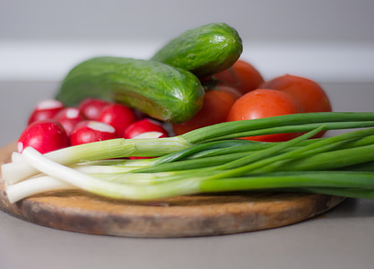 dārzeņi, gurķi, sīpoli, salāti, pārtika, veselīgi, bioloģiskās lauksaimniecības