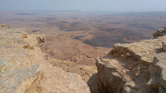 desierto, Israel, Cráter de Ramon, Mitzpe ramon, roca, Negev, amplia