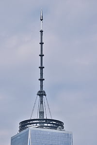 new york, antenna, one world trade center, tower, communications Tower, built Structure, architecture