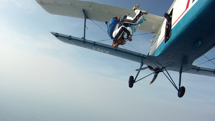 tandem skydiving, parachute, go to