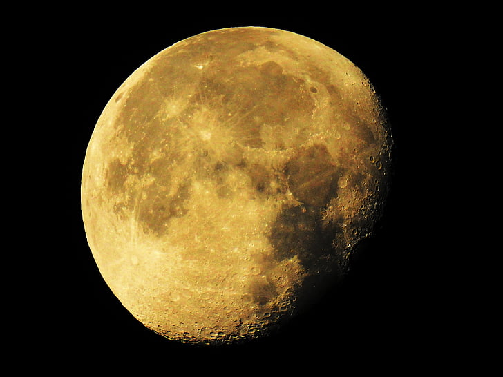 Super moon, Księżyc, Waning moon, Luna, miejsca, astronomia, noc