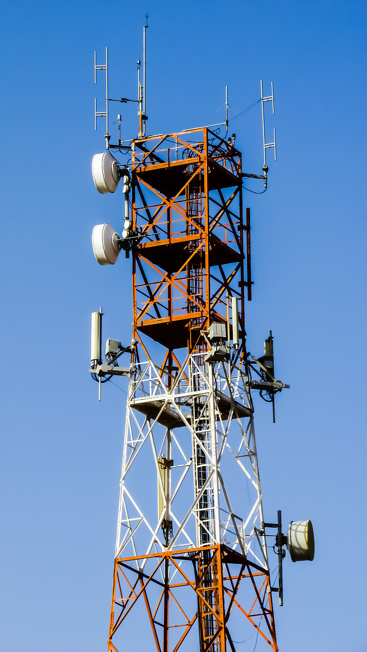 comunicação, Torre, tecnologia, por satélite, telefone, sem fio, antena