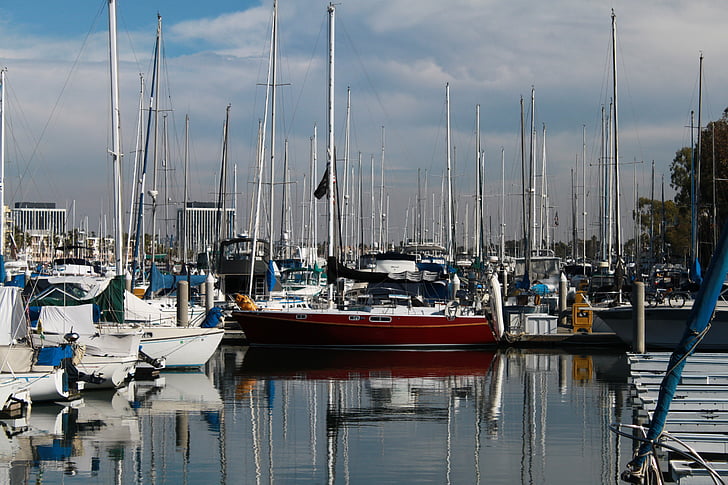 boat, marina, masts, nautical, wooden, boating