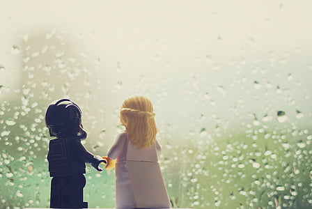 jouets, LEGO, amusement, amour, pluie, Star wars, enfant