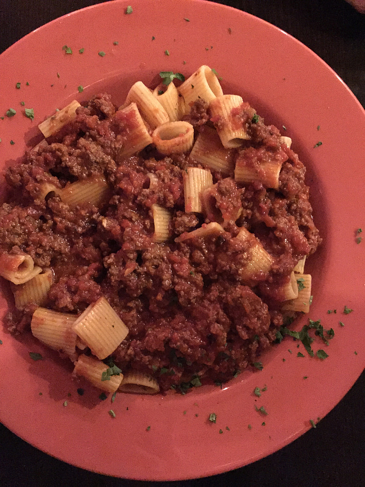 pasta, italiensk, Bolognese, kød, mad, køkken, måltid