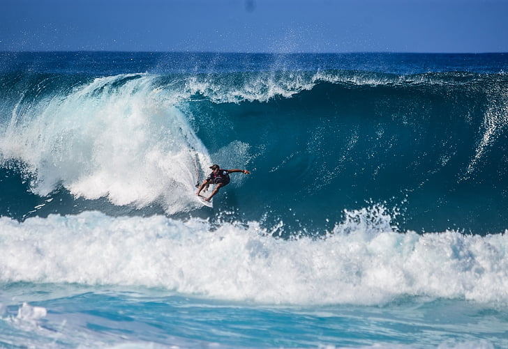 surfer, σέρφινγκ, σανίδα του σερφ, σπορ, εξωτερική, κύματα, κύμα