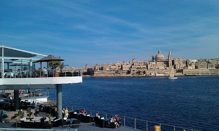 Malta, gamle, nye, havet, arkitektur, berømte sted, Europa