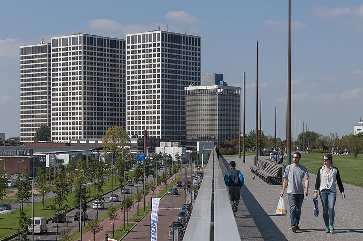 Rotterdam, eiro punkts, roofpark, pilsētas parks, četras zonas ielu