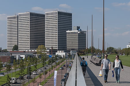 Rotterdam, punt de l'Euro, roofpark, Parc de la ciutat, carrer port quatre