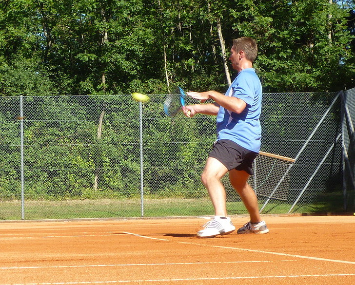 tennis, sport, competition, movement, figure, ball, victory