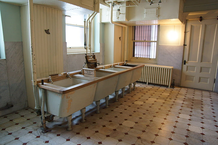casa de la colina, Minnesota, cuarto de baño, punto de referencia, en el interior, Sala Nacional