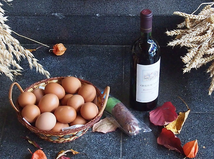 Lễ Tạ ơn, rượu vang, mùa thu, thịt, quả trứng, ngũ cốc