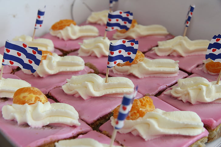 κέικ, κόμμα, oranjekoek, ΜΑΡΙΧΟΥΑΝΑ σημαία, ζαχαροπλαστικής, επιδόρπιο, γιορτή