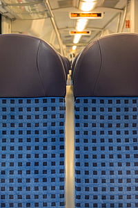 รถไฟ, ที่นั่ง, รถไฟ, ท่องเที่ยว, zugfahrt, ว่างเปล่า, ไป