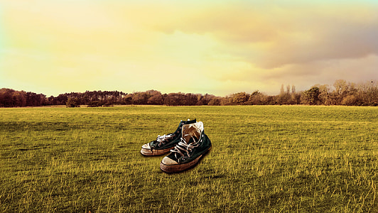 Natur, Landschaft, Photoshop, sonnig, die converse, Alter Schuh, Hintergrund