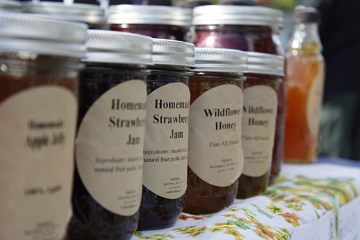 jam, jelly, farmers market, homemade, jar, marmalade, preserve