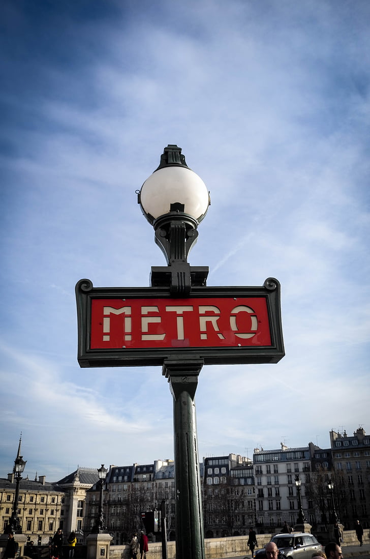 metro, París, Francia, estación de metro