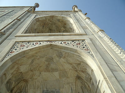 Taj mahal, łuk, Architektura, Mughal, biały, marmur, Taj