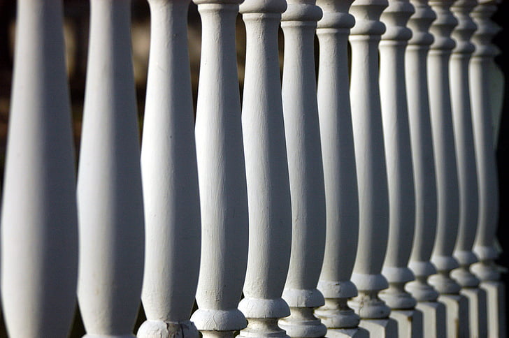 formes, couches, ombres, colonne architecturale, architecture, balustrade, balustre