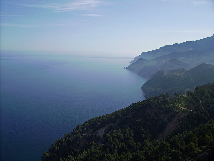 Mallorca, zee, Bergen, kliffen, landschap, eiland, natuur