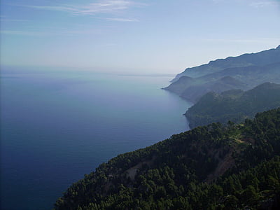Mallorca, tenger, hegyek, sziklák, táj, sziget, természet