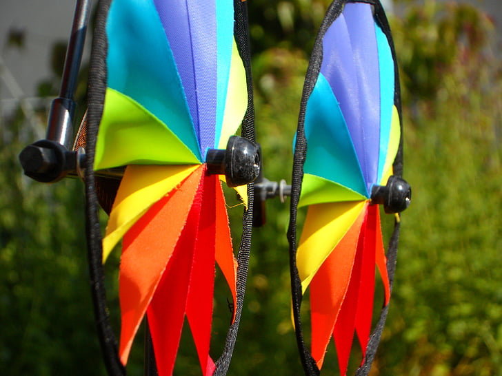 windräder, pinwheel, wind, garden, children, colorful, outdoors