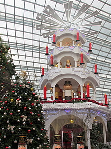 Рождество, сады на берегу залива, Сингапур, Рождественская елка, Рождество башня