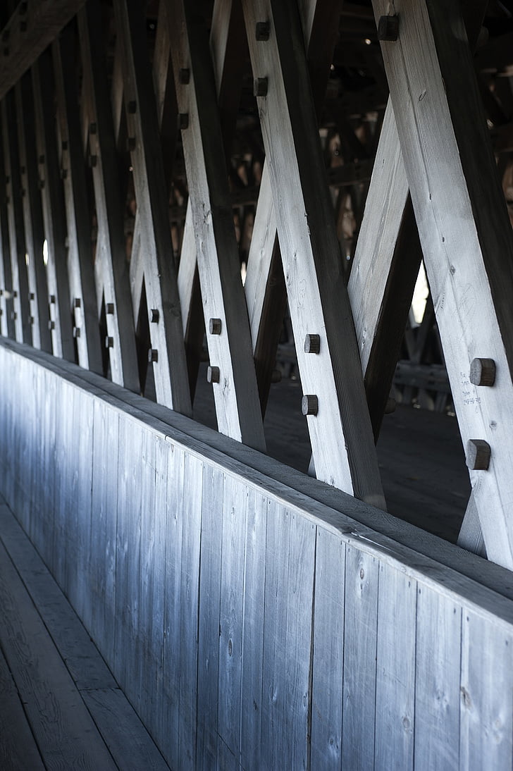 frankenmuth, bridge, wooden, texture, architecture