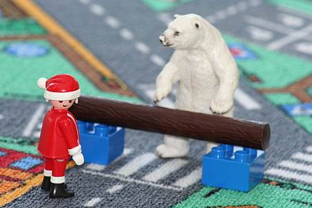 Noel Baba, şekil, Noel, Playmobil, Erkek, Nicholas, Kutup ayısı