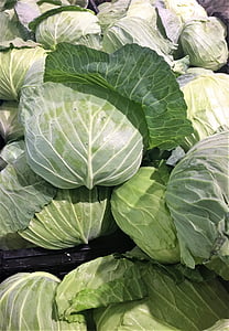 cabbage, leafy, white, green, vegetables, pile up, flatbed