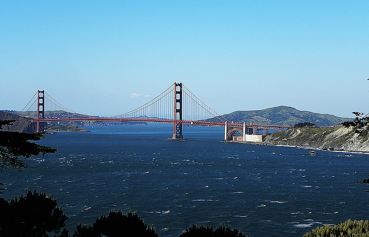 Golden gate-bron, San francisco, Bay area, USA, Amerika, Bridge, hängbro
