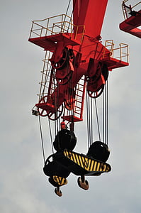crane, loads, last, lift loads, baukran, crane arm, sky