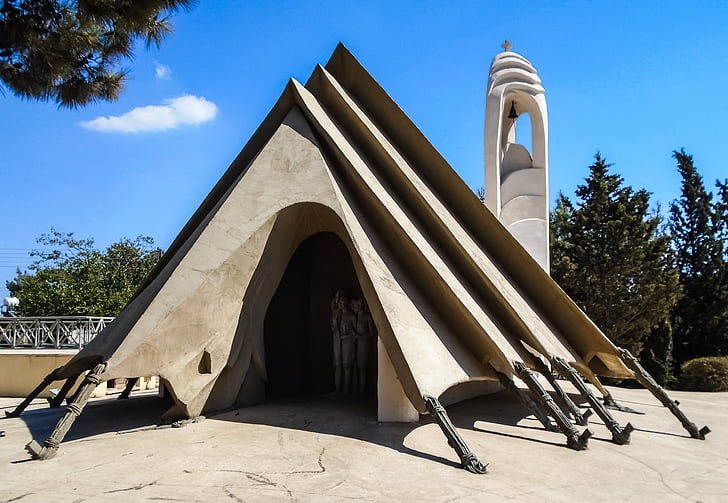 Cyprus, dasaki achnas, kerk, monument, tent