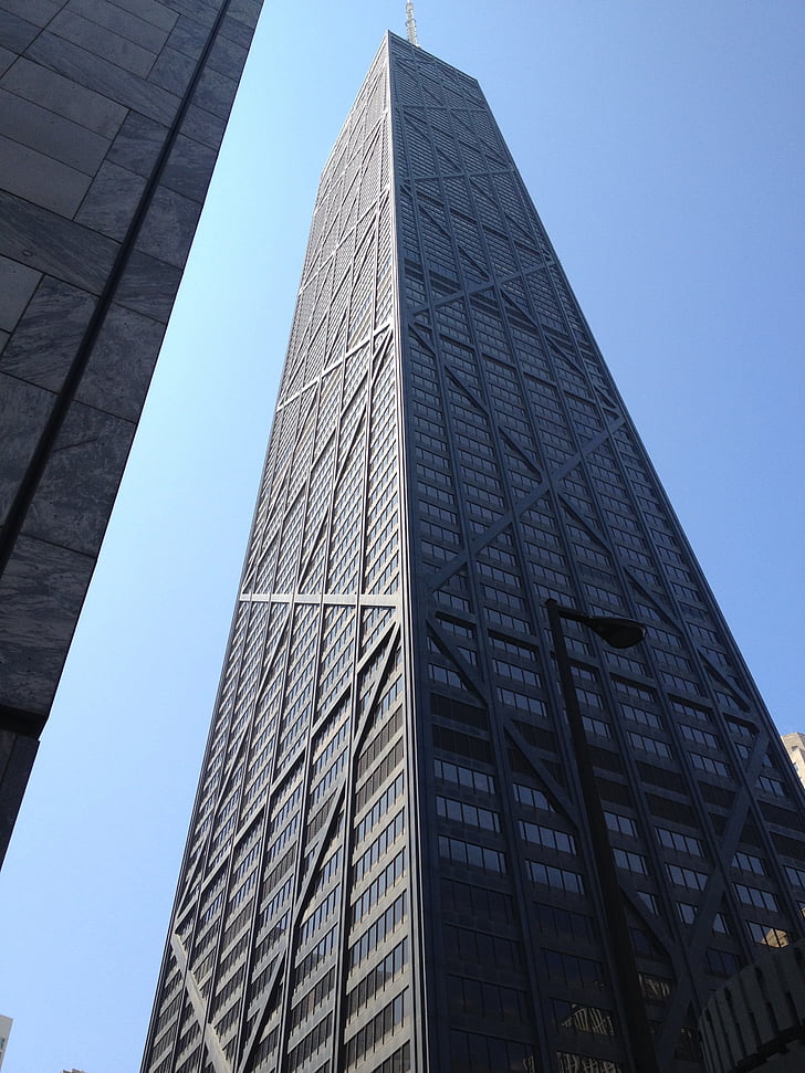 Chicago, gebouw, stadsgezicht, centrum, wolkenkrabber, het platform, kantoorgebouw