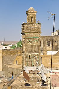 Fes, minareta, džamija, muslimanske