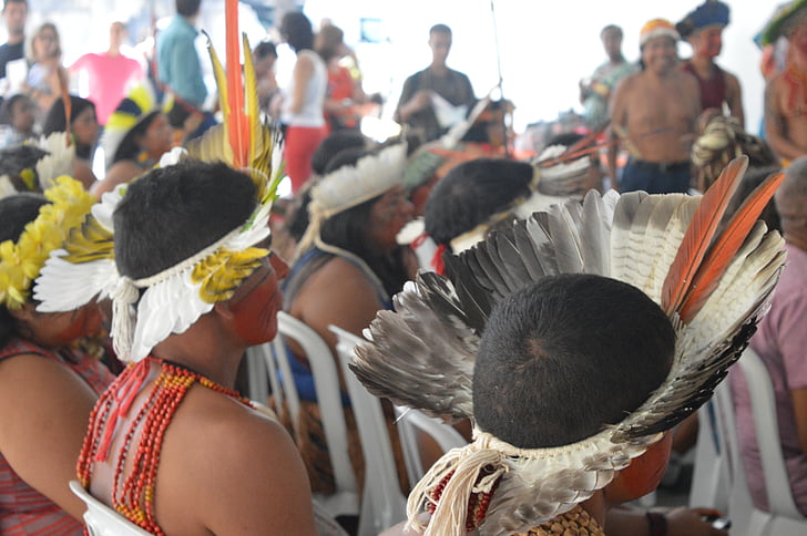 Indian, budaya, Panache, orang-orang yang berasal dari, Brasil, tradisi, ritual