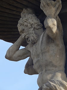 statue de, Fontaine, Tchèque, Budějovice, sites touristiques