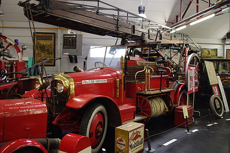 staré auto, Truck, hasič, staršie vozidlá, červená, Hasičská striekačka, motor