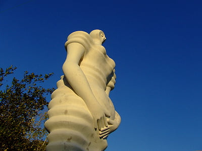 statue de, rue, grossesse, bouche du figuier, femme enceinte, sculpture