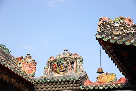 Starověká architektura, chrám, budova, umění, kultura, vítr Čína, čínský styl