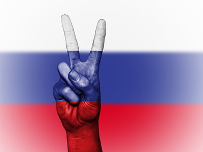 Rusia, perdamaian, tangan, bangsa, latar belakang, banner, warna