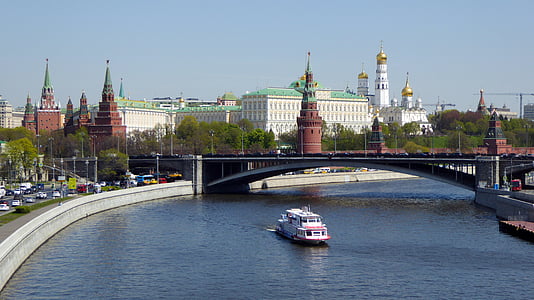 Moskwa, Kreml, rejs po rzece, Rosja, kapitału, rząd, Turystyka