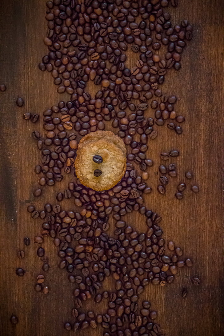 καφέ, μπισκότο, επωφελούνται από, μαύρο, καφέ, καφεΐνη, ποτό