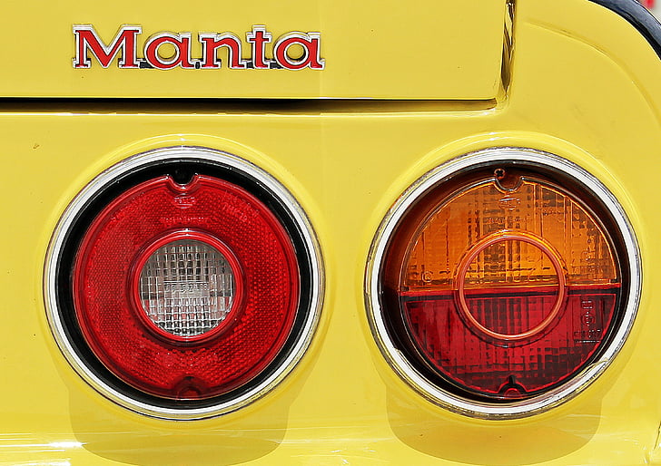 manta, auto, oldtimer, yellow, classic, automotive, old car