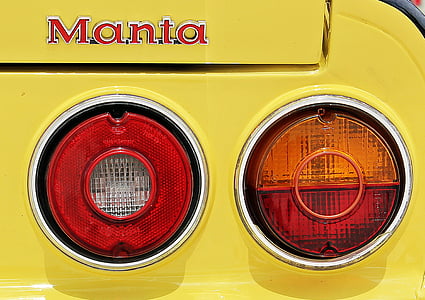 Manta, automatikus, Oldtimer, sárga, klasszikus, autóipari, régi autó