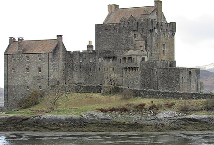 Skottland, Eilean donan castle, västkusten slott, förstörda slott, medeltida slott, fästning