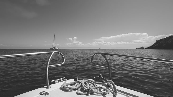 boot, water, zee, Lipari, Eolie, Sicilië, Italië