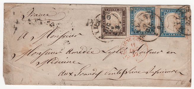 timbres, Lettre, rareté, couleurs, documents éphémères, vieux, ancienne