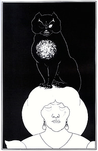 màu đen và trắng, chân dung, nghệ thuật, nghệ thuật, tóm tắt, người phụ nữ, con mèo