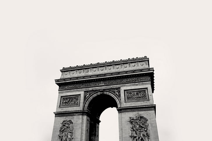 lugares, punto de referencia, arquitectura, estructura, París, Europa, arco